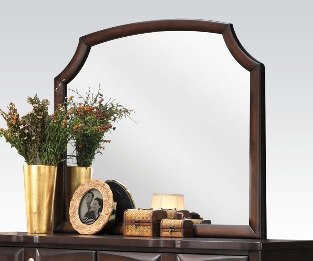 Acme Lancaster Landscape Mirror in Espresso 24574 - Modern Wall Decor for Living Room, Bedroom & Entryway - Perfect for Home & Office Interior Design