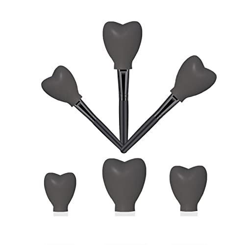 3 Pack Silicone Makeup Brush Covers - Reusable Foundation Brush Protector Holder for Travel & Storage (3 Sizes, Black) | Perfect Makeup Organizer for Artists & Beauty Lovers - Great Gift for Women & Cosmetic Enthusiasts
