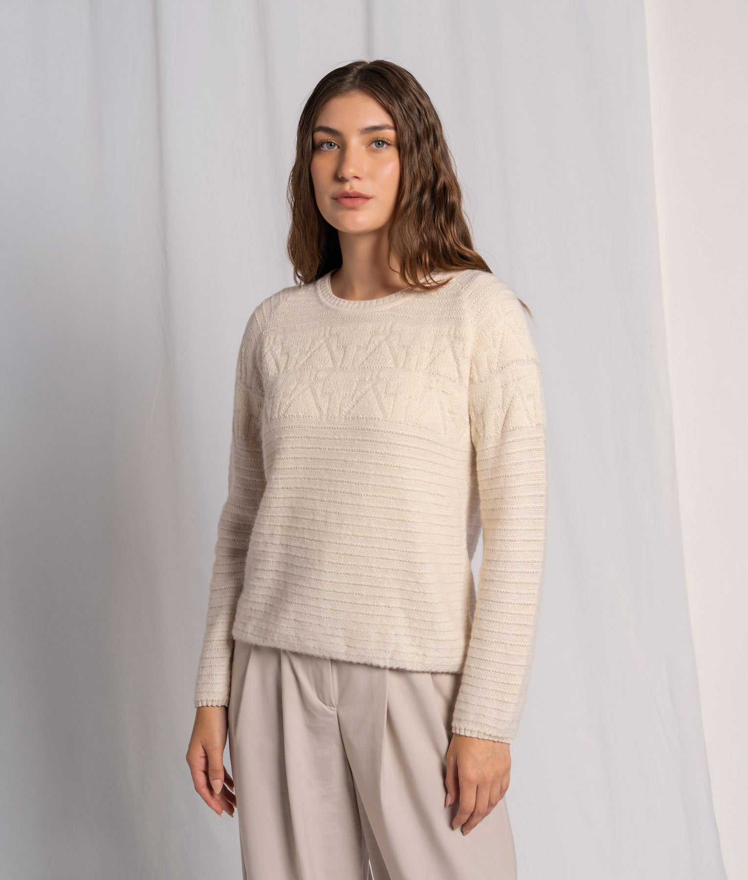 Stylish Designs On Clay Crew Neck Sweater - Soft Cotton Knit Pullover for Women & Men | Perfect for Casual Wear, Fall Fashion & Cozy Outfits