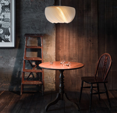 Lorens Modern Wavy Parchment Pendant Light - Elegant Ceiling Lighting Fixture for Dining Room, Kitchen Island & Bedroom Decor