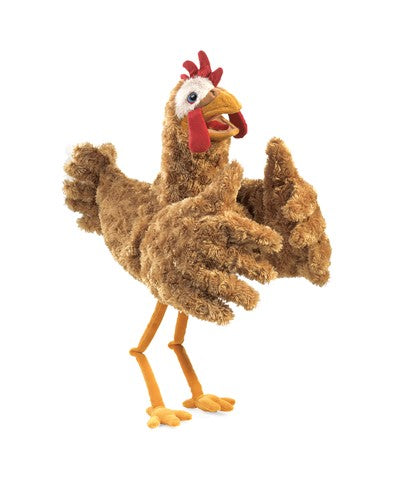 Folkmanis Chicken Hand Puppet - Realistic Plush Animal Toy for Kids & Adults - Perfect for Storytelling, Puppet Shows & Educational Play