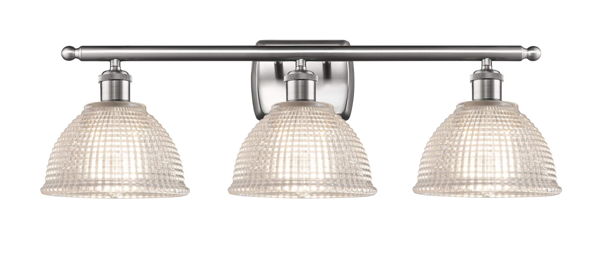 Arietta 3-Light Bathroom Vanity Light in Brushed Satin Nickel - Part of Ballston Collection - Perfect for Modern Bathroom Lighting and Makeup Mirror Illumination