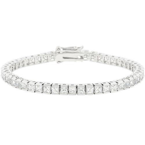 Elegant Princess Cut Cubic Zirconia Tennis Bracelet for Women - Perfect for Weddings, Parties & Special Occasions