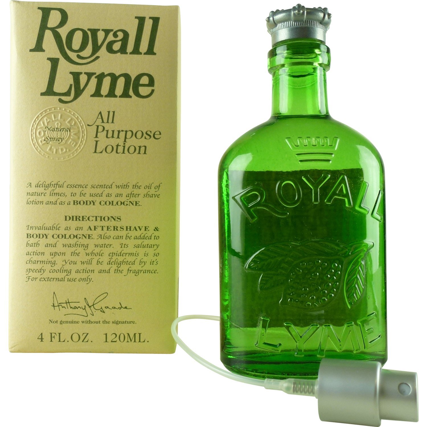 Royall Lyme Cologne & All-Purpose Lotion for Men - 4 oz | Fresh Citrus Scent | Daily Grooming & Outdoor Activities