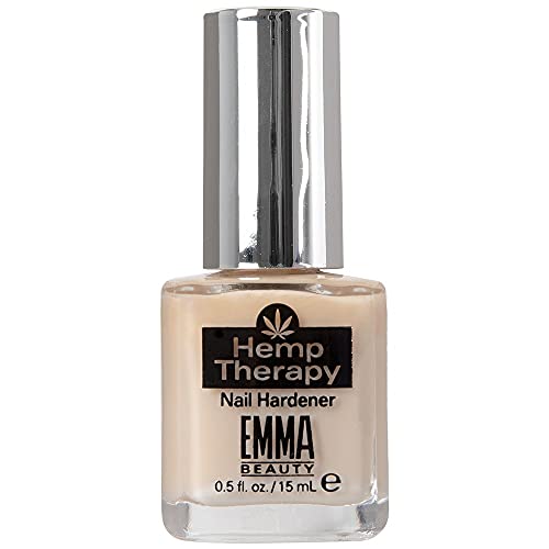 EMMA Beauty Hemp Therapy Nail Hardener - Vegan Nail Strengthener & Growth Treatment with 12+ Free Formula, Cruelty-Free, 0.5 fl oz | Perfect for Weak, Brittle Nails & Natural Nail Care Routine
