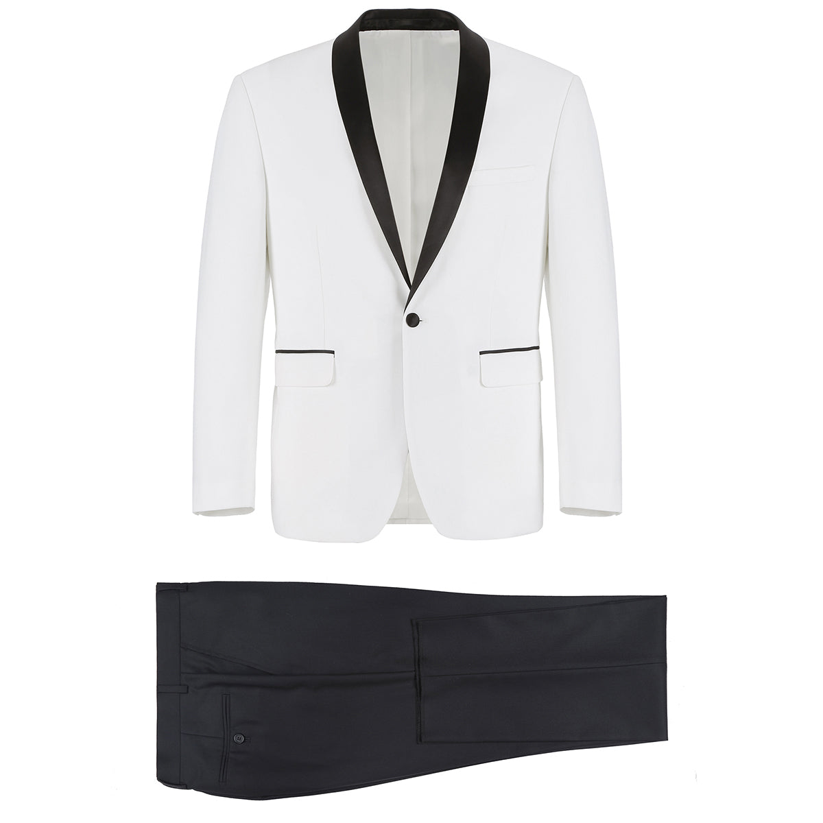 Alessandro Vitello by Renoir 2-Piece Slim Fit Shawl Lapel Tuxedo Suit - Size 201 16 | Formal Wedding Attire & Black Tie Events