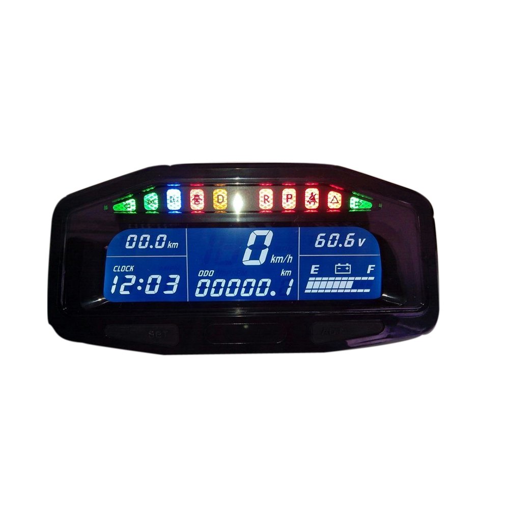 48V-96V Programmable Electric Car Speedometer - Digital Dashboard Display for EV, Golf Cart, Scooter & Motorcycle - Accurate Speed Tracking & Custom Settings