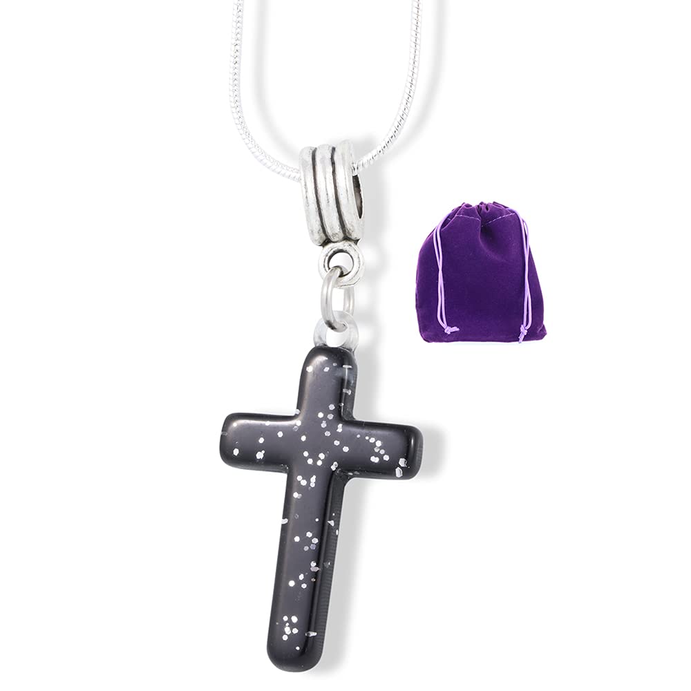 Emerald Park Jewelry Cross Pendant Plastic Charm Snake Chain Necklace for Women - Stylish Religious Jewelry Gift for Everyday Wear, Parties & Special Occasions