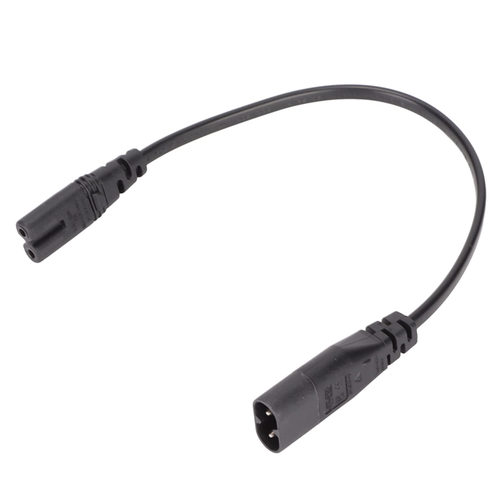 OLEQE IEC320 C8 to IEC320 C7 Power Extension Cord (0.3m/1ft) - Universal Power Adapter for Laptops, Printers, Monitors & Speakers - Perfect for Home Office, Gaming Setup & Entertainment Systems