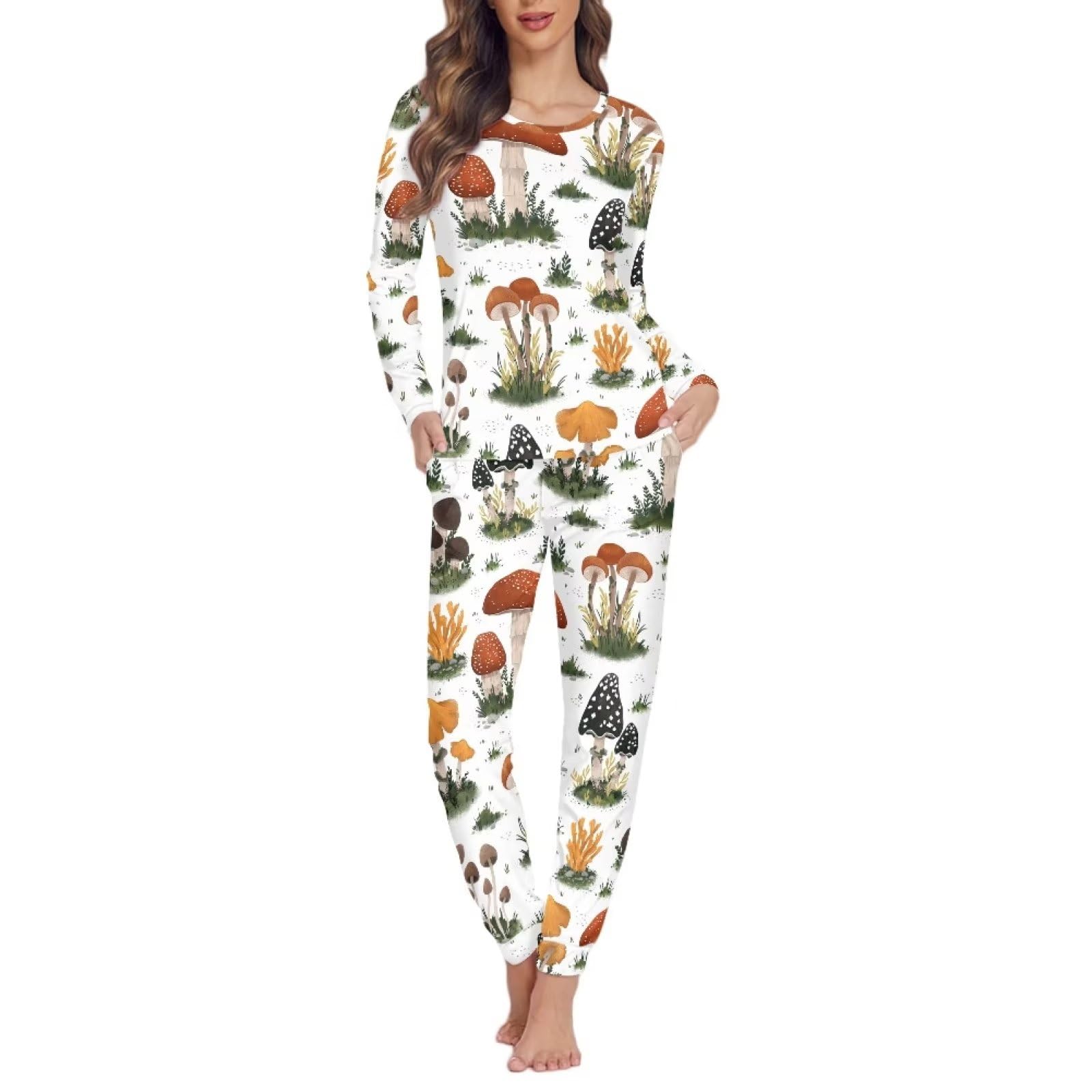 Xixirimido Women's Pajama Set - Soft Long Sleeve Sleepwear & Full Length Lounge Pants for Cozy Nights - Perfect for Relaxing at Home, Sleeping & Lounging