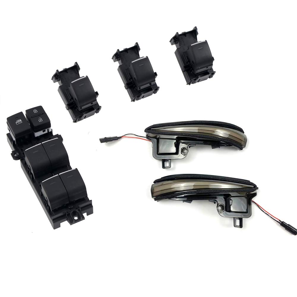 Toyota RAV4 XA50 2019-2021 Power Window Switch Control Panel & Dynamic Turn Signal Lights Replacement - Compatible with Driver Side Door, Easy Installation for Enhanced Safety and Style