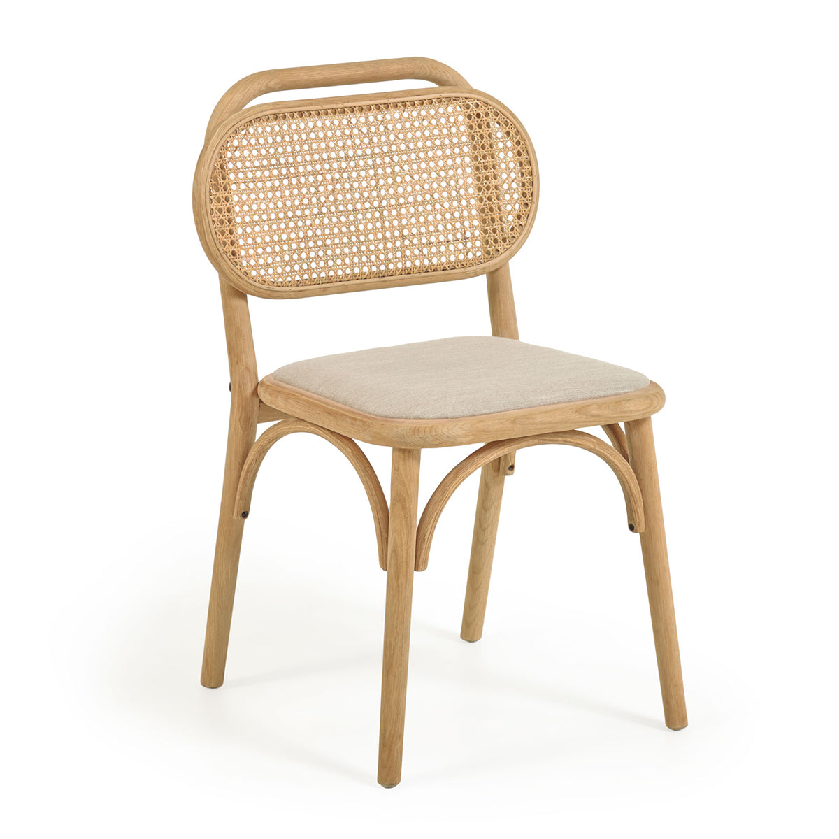 Doriane Rattan Dining Chair - Natural Wicker Patio Chair for Outdoor & Indoor Use - Perfect for Dining Room, Garden, and Poolside