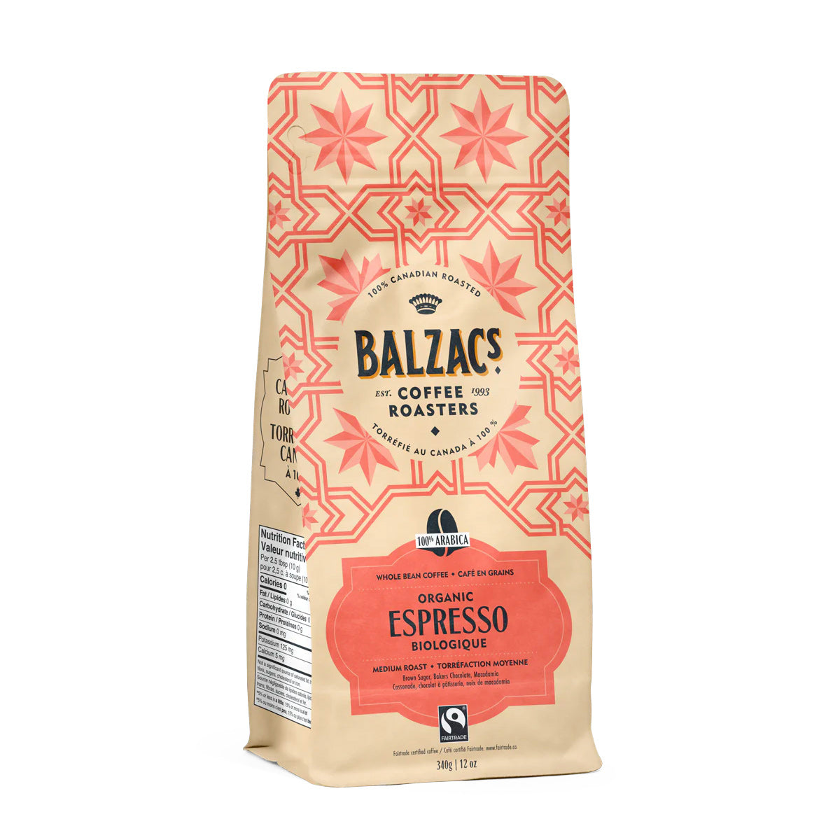 Balzac's Coffee Roasters Espresso Blend Whole Bean Coffee 12oz - Premium Dark Roast for Espresso Machines & French Press - Perfect for Home Brewing & Office Use