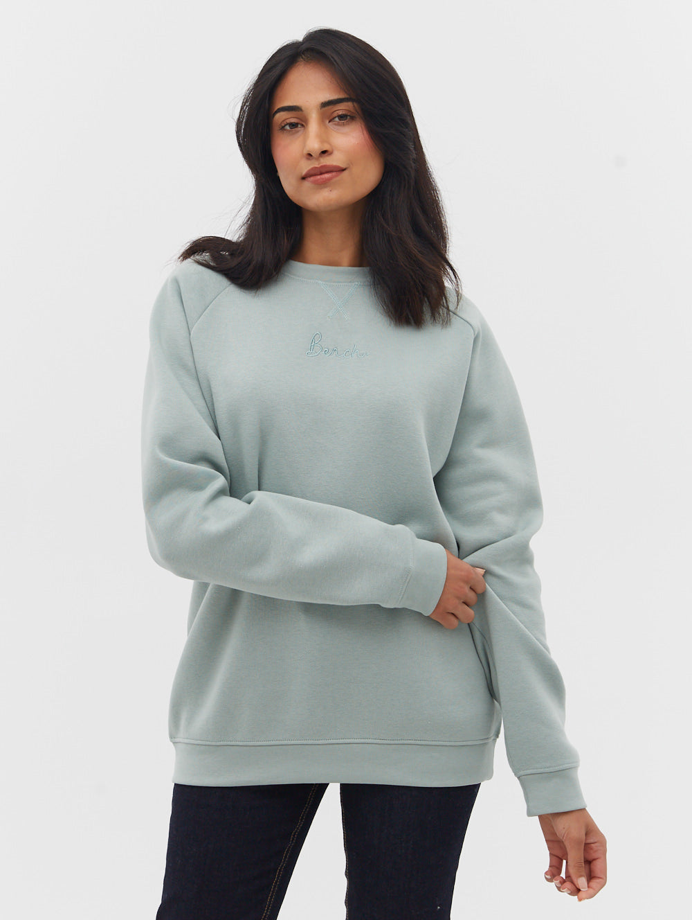 Sustainable Oversized Raglan Crew Neck Sweatshirt for Women - Eco-Friendly Cotton Blend Pullover - Casual Loungewear & Streetwear Fashion
