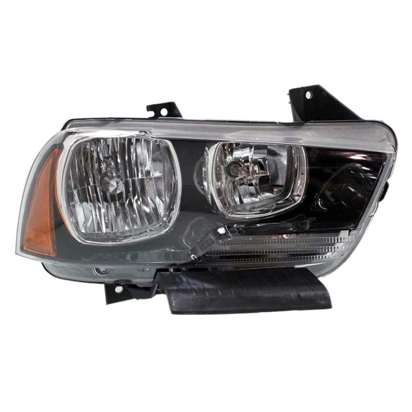 RAREELECTRICAL New Passenger Side Headlight Compatible With Dodge Charger SXT SE 2011-2014 - Part Number 57010410AF CH2503232 - Perfect for Night Driving & Vehicle Restoration Projects