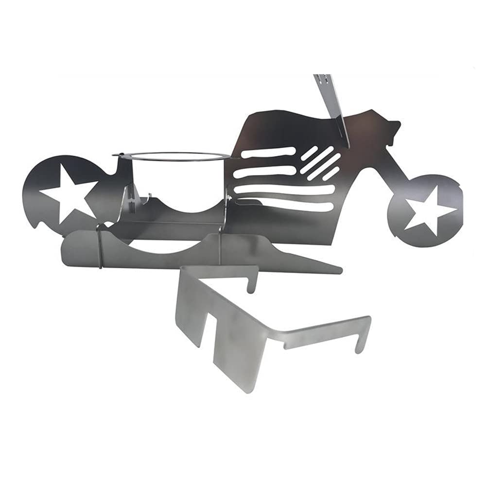 TYGBC Stainless Steel Portable Beer Can Chicken Roaster Stand - Indoor & Outdoor BBQ Grill Rack for Motorcycle Enthusiasts, Perfect for Backyard Grilling, Camping, and Tailgating Parties