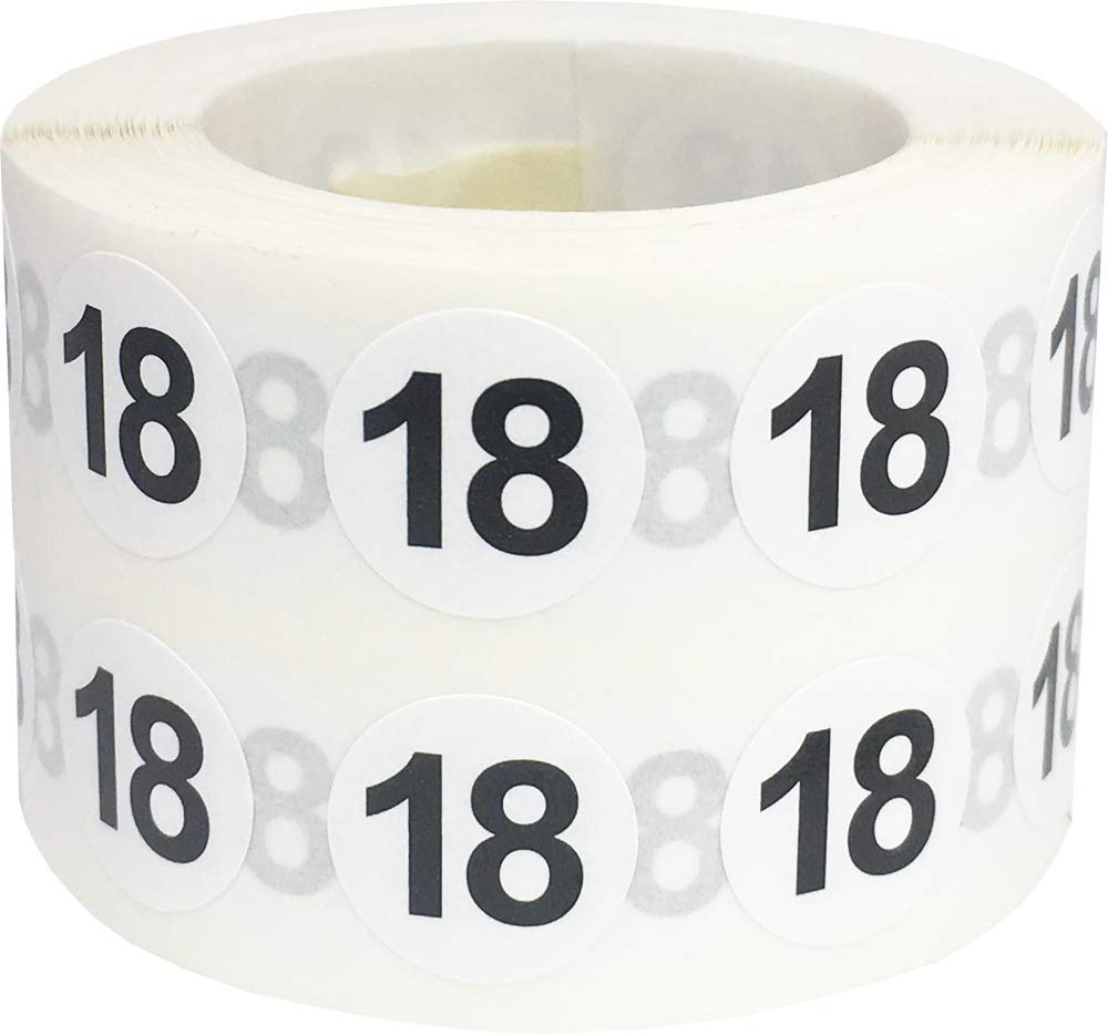18 Round Inventory Labels - 500 Adhesive Dots for Organizing