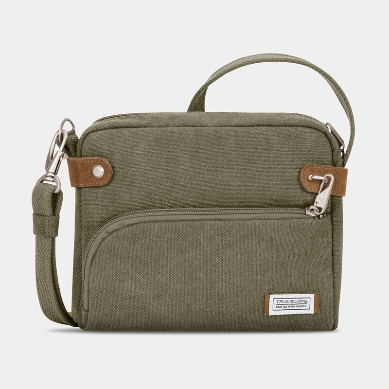 Travelon Anti-Theft Heritage Crossbody Bag for Women - Secure RFID Blocking Purse with Adjustable Strap for Travel, Commuting & Daily Use