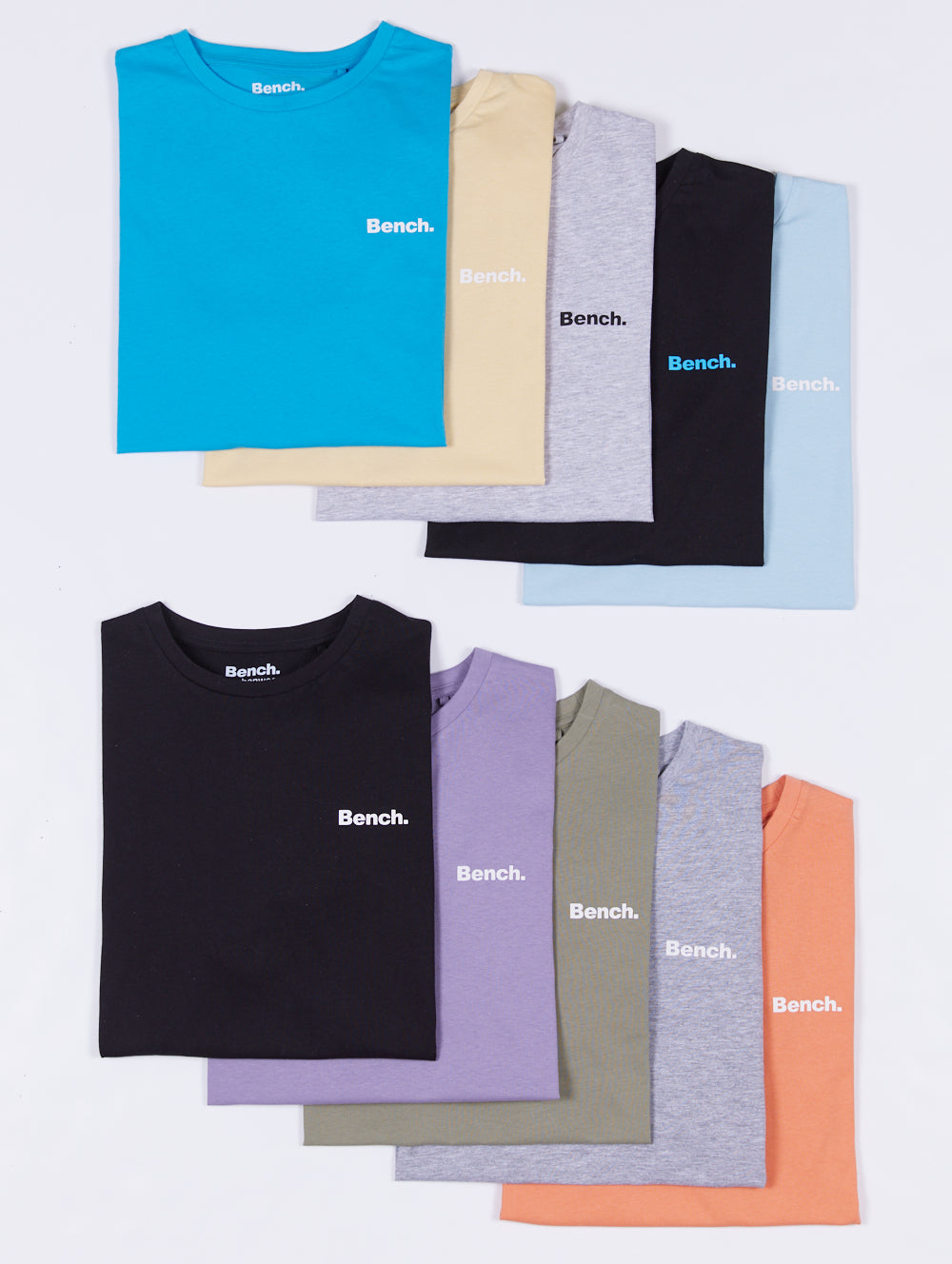Stylish Stenna Emblem T-Shirts 10 Pack - Comfortable Cotton Crew Neck Tees for Men - Perfect for Casual Wear, Gym, and Everyday Outfits