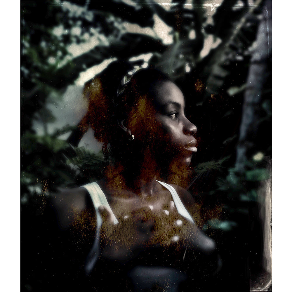 Philomene in the Garden, Artibonite Valley, Haiti 2015 - 13x19 Fine Art Print by Maggie Steber - Perfect for Home Decor, Office Wall Art & Photography Collections