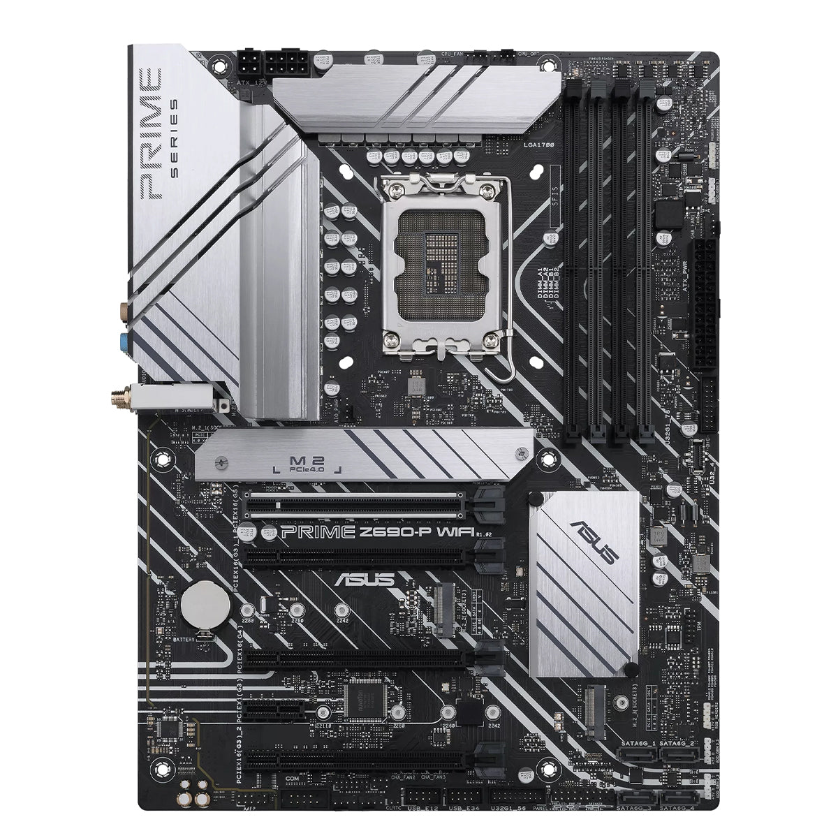 ASUS PRIME Z690-P WiFi DDR4 ATX Gaming Motherboard - Intel 12th Gen LGA1700 Socket, PCIe 5.0, Dual M.2, USB 3.2 Gen 2 - Perfect for High-Performance Gaming PCs & Content Creation Workstations