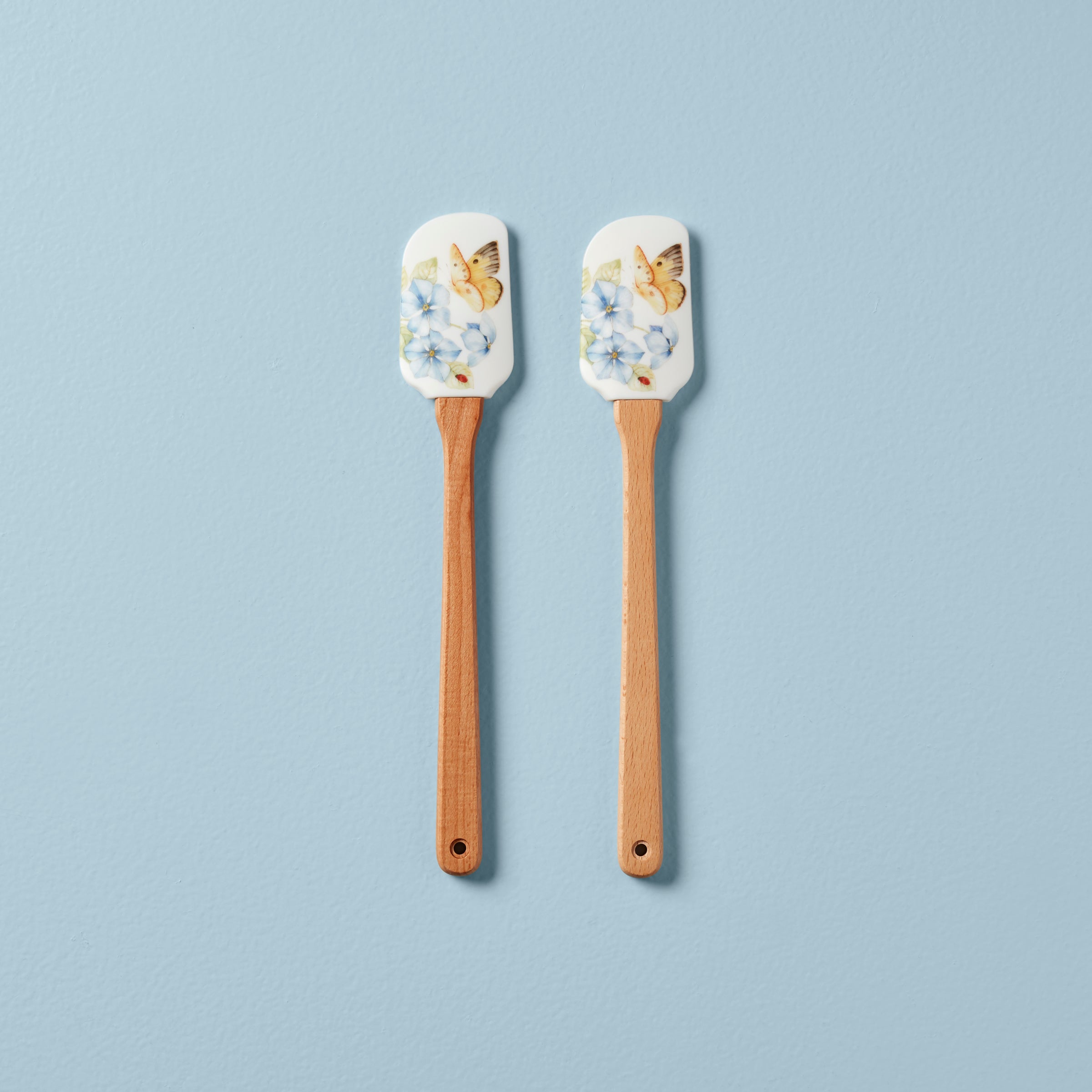 Butterfly Meadow 2-Piece Silicone Spatula Set - Non-Stick Kitchen Utensils for Baking, Cooking & Mixing - Perfect for Cake Decorating, Cookie Dough & Pancake Flipping