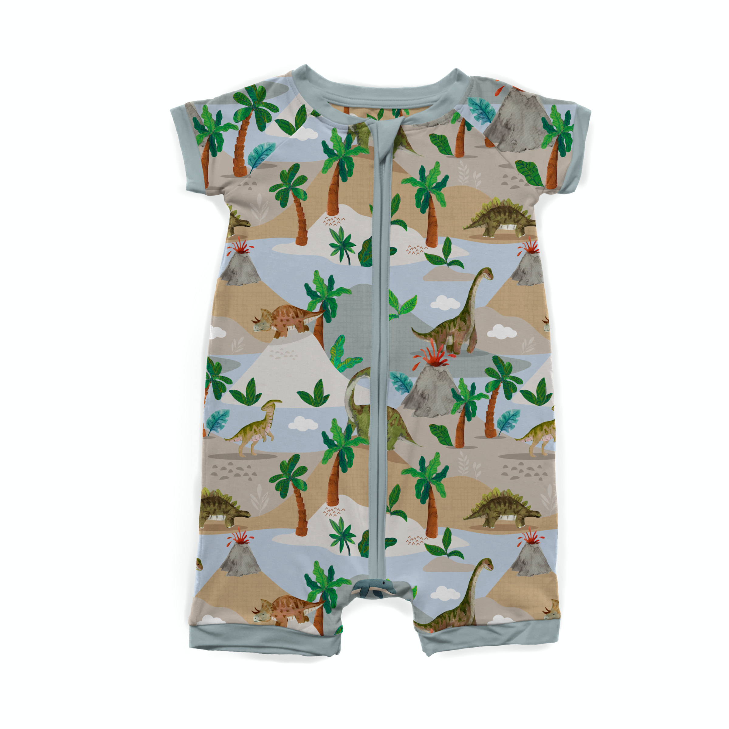 Dinoland Shortie Romper - Cute Dinosaur Print Baby Jumpsuit for Boys & Girls | Soft Cotton Playwear for Summer, Casual Outings & Photo Shoots