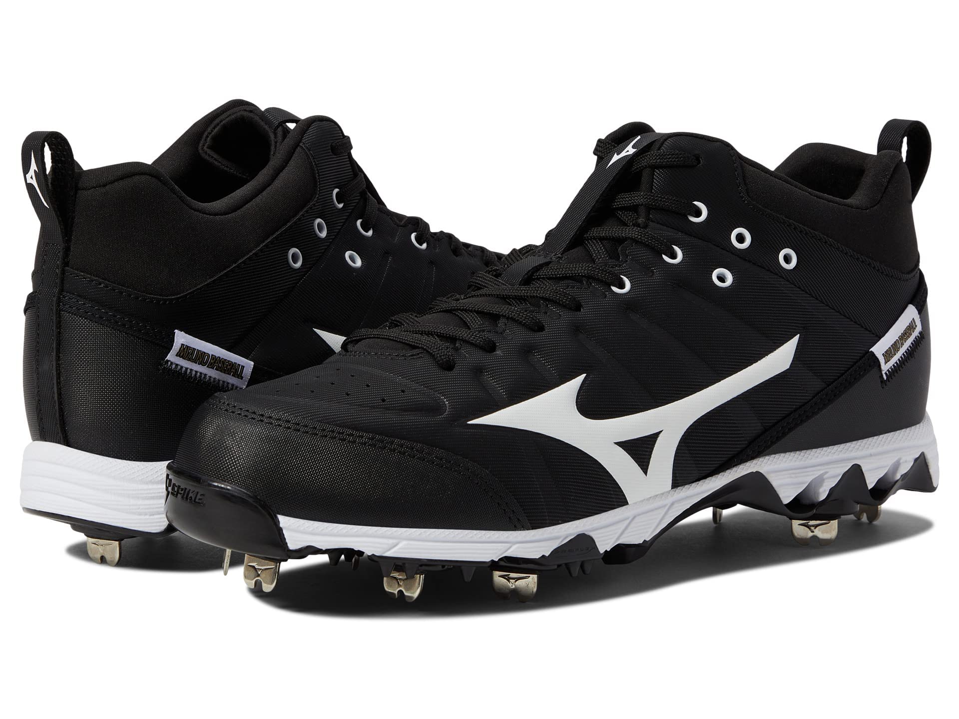 Mizuno Ambition 2 Mid Baseball Cleats for Men - 9-Spike Performance Shoes for Baseball & Softball | Perfect for Fielding, Pitching & Base Running