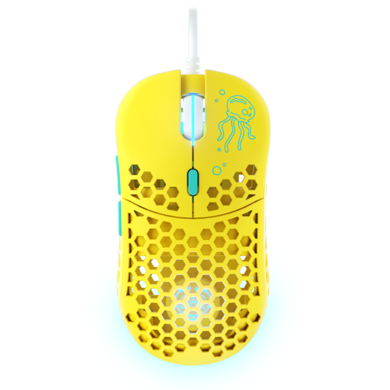 SpongeBob X Ghost M1 UltraLight Gaming Mouse - Wireless RGB Ergonomic Computer Mouse for PC, Mac, Laptop - Perfect for FPS, MOBA, Esports Gaming & Office Work