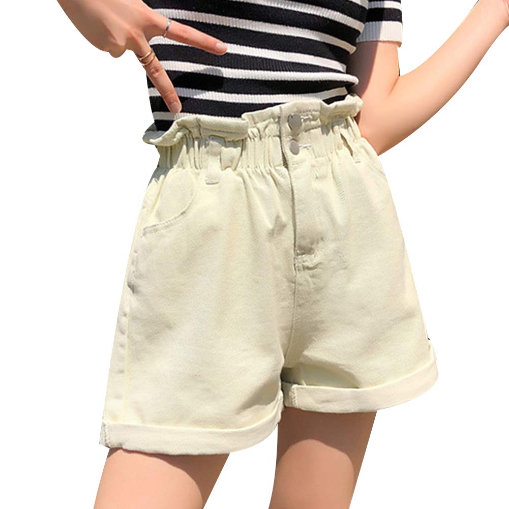 Tianzek Women's High Waisted Denim Shorts with Pockets - Casual Summer Jean Shorts for Juniors | Perfect for Beach, Shopping & Outdoor Activities
