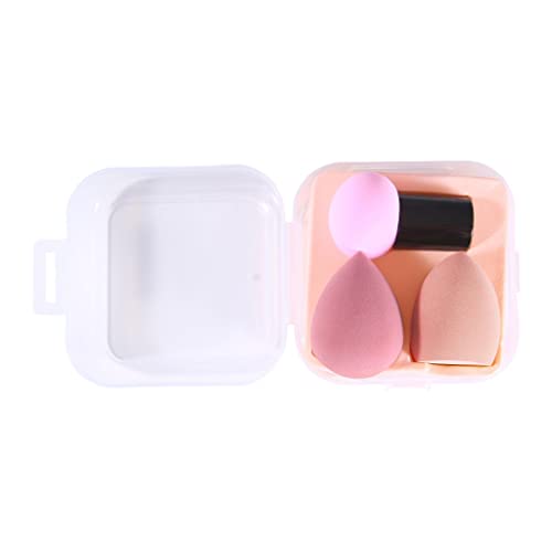 4-Piece Makeup Brush & Beauty Blender Set - Egg, Gourd, Water Drop, Mushroom Puff Sponge for Wet & Dry Use - Perfect for Foundation, Concealer & Powder Application (Color: D)