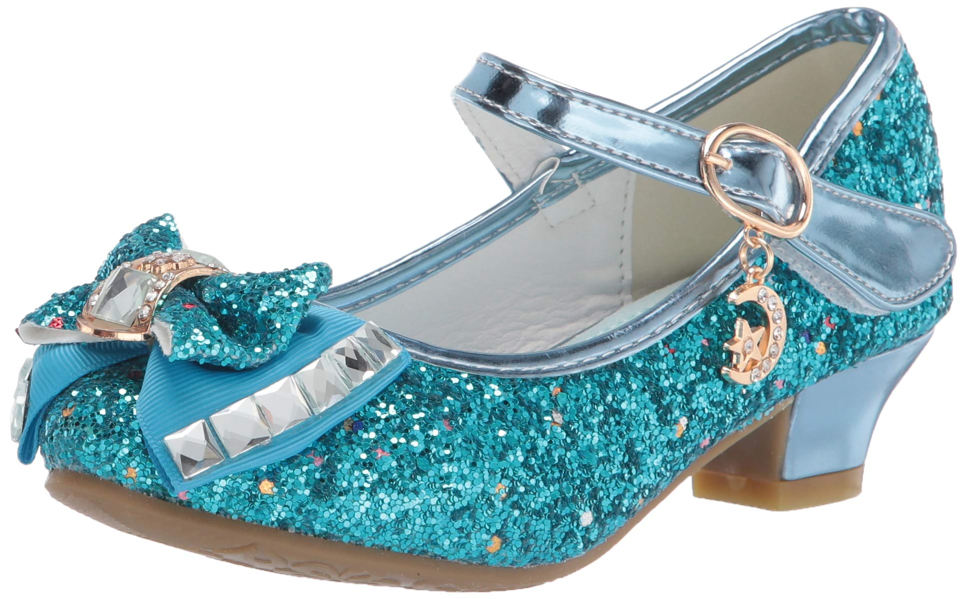 Amtidy Girls Glitter Mary Jane Dress Shoes - Elegant Wedding Party Heels for Bridesmaids & Princesses | Perfect for Weddings, Prom, Pageants & Special Occasions