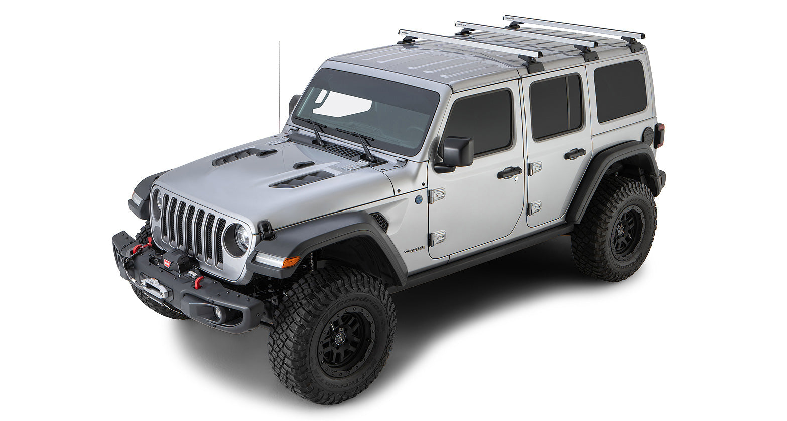 Heavy Duty RCL Backbone Roof Rack for Jeep Wrangler 2018-2023 | 2 Black Steel Bars | 4 Door SUV Cargo Carrier | Perfect for Camping, Kayaking & Outdoor Adventures