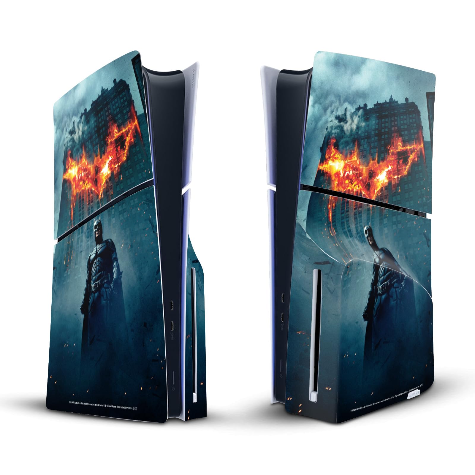 Official The Dark Knight Batman Vinyl Skin Sticker for Sony PlayStation 5 PS5 Slim/PRO Disc Edition - Licensed Art Key Poster Gaming Decal | Perfect for Gamers & Batman Fans, Great for Customizing Your Console