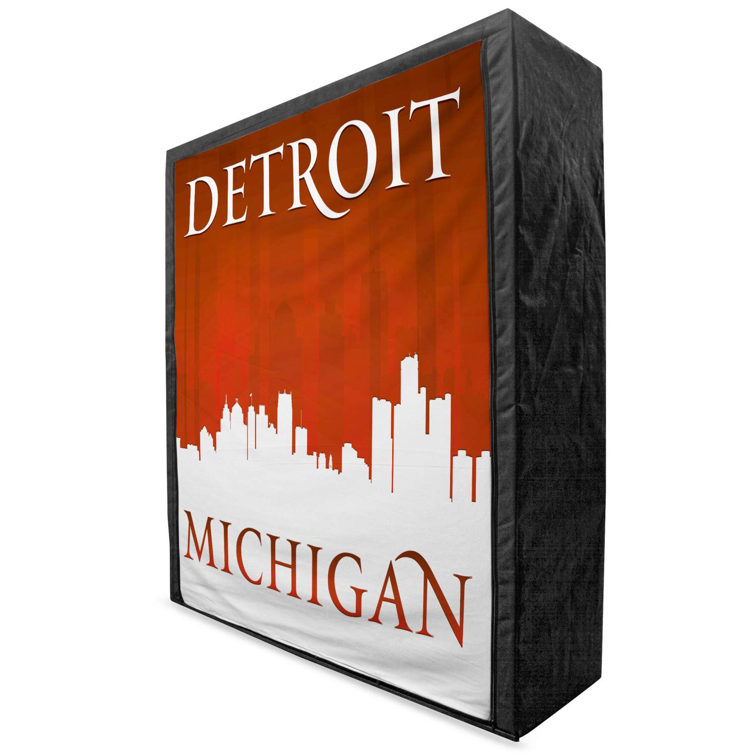 Ambesonne Detroit Portable Fabric Wardrobe with Shelves | 59