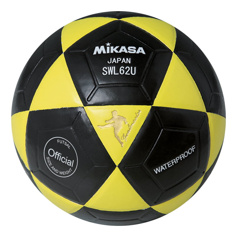 Mikasa SWL62 Professional Futsal Soccer Ball - Black & Yellow - Indoor & Outdoor Training, Games, and Tournaments