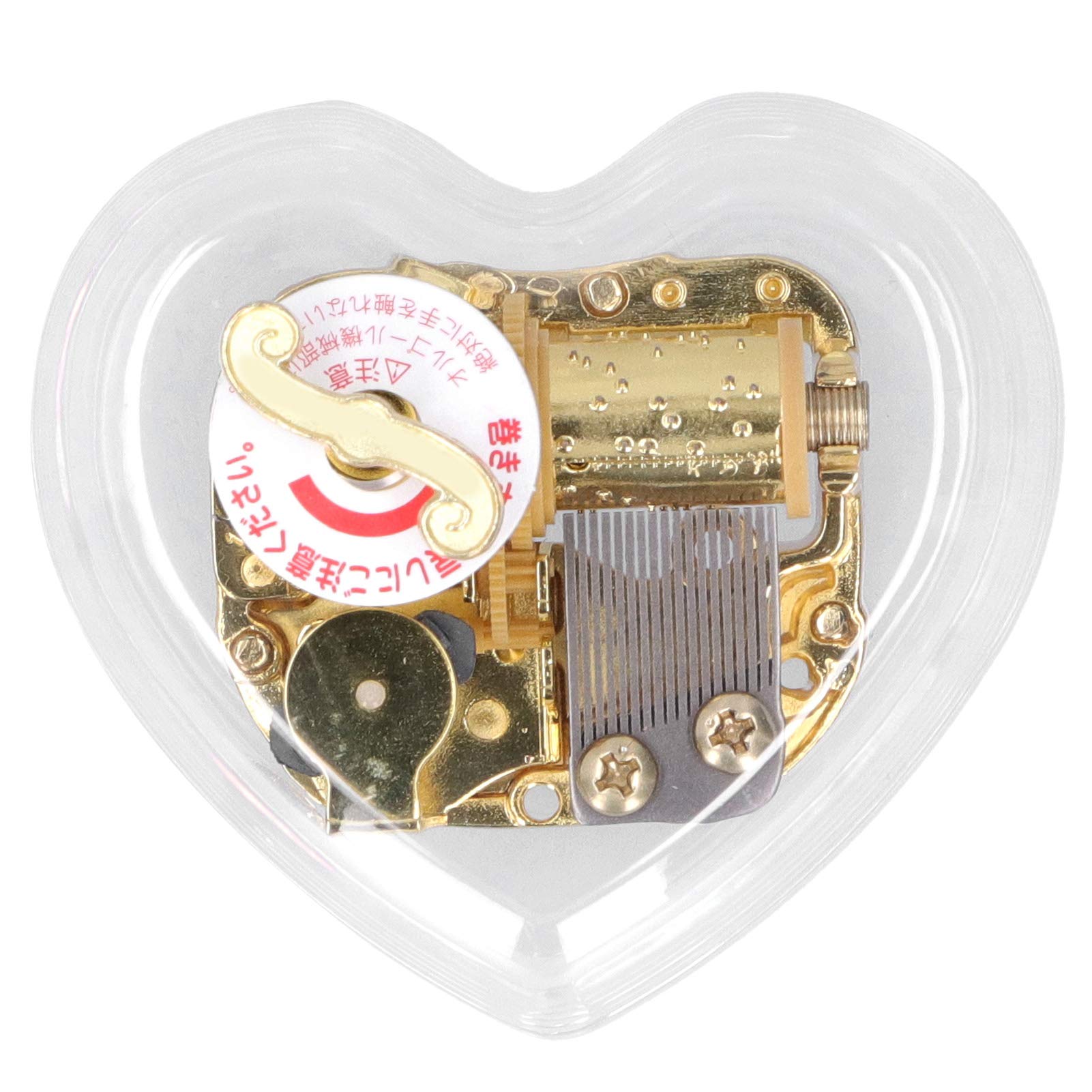TOPINCN Acrylic Music Box - Heart Shaped Hand Crank Musical Jewelry Box with 30-Note Mechanism, Perfect Birthday & Valentine's Day Gift for Her - Romantic Home Decor, Wedding Proposal, Anniversary Keepsake