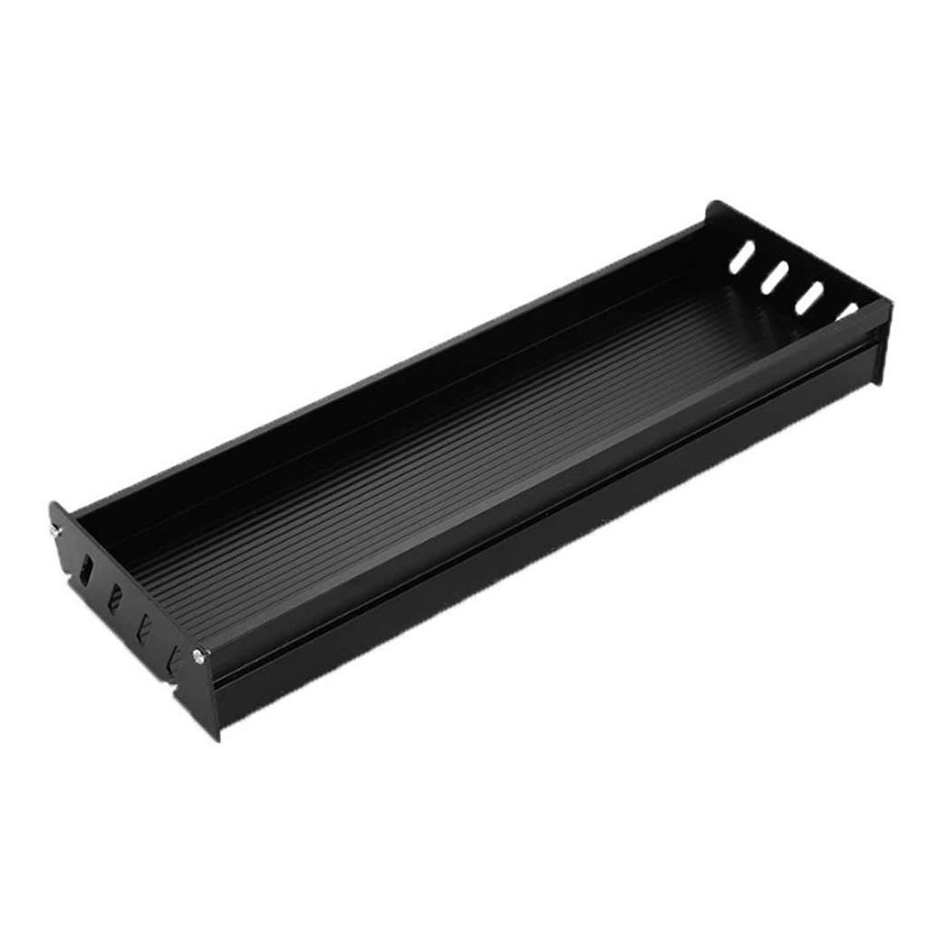 Black Aluminum Bathroom Corner Shelf - Wall Mounted Shower Shelf for Bathroom & Kitchen Storage (40cm) - Perfect for Organizing Toiletries, Soaps, and Sponges in Small Spaces