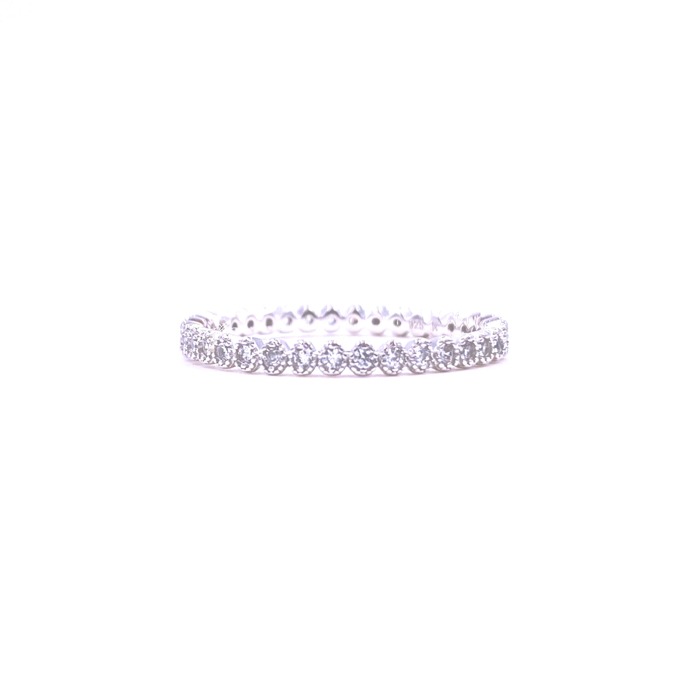 Ashley Gold Sterling Silver Small CZ Bezel Set Band Ring - Elegant Cubic Zirconia Jewelry for Women, Perfect for Everyday Wear, Gift Giving & Special Occasions