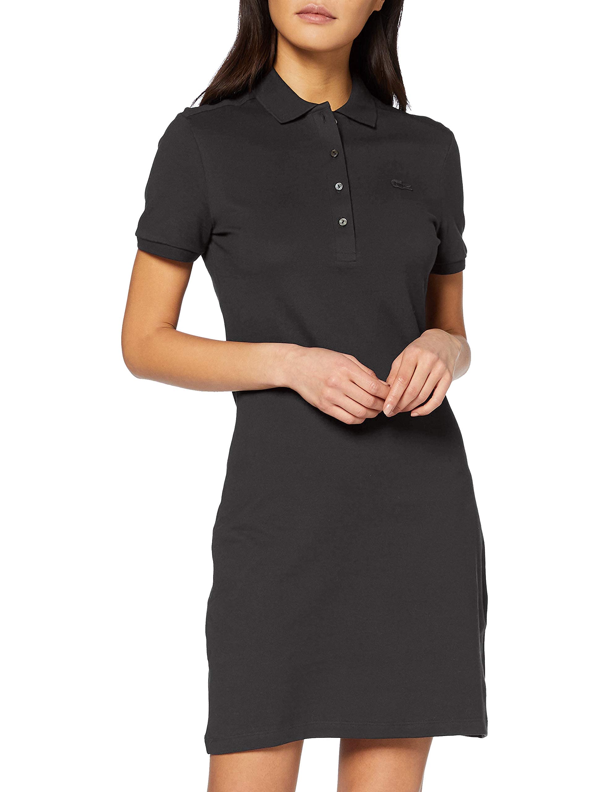 Lacoste Gail Dresses for Women - Classic Black Cotton Dress | Casual & Office Wear | Perfect for Summer Outfits & Business Meetings
