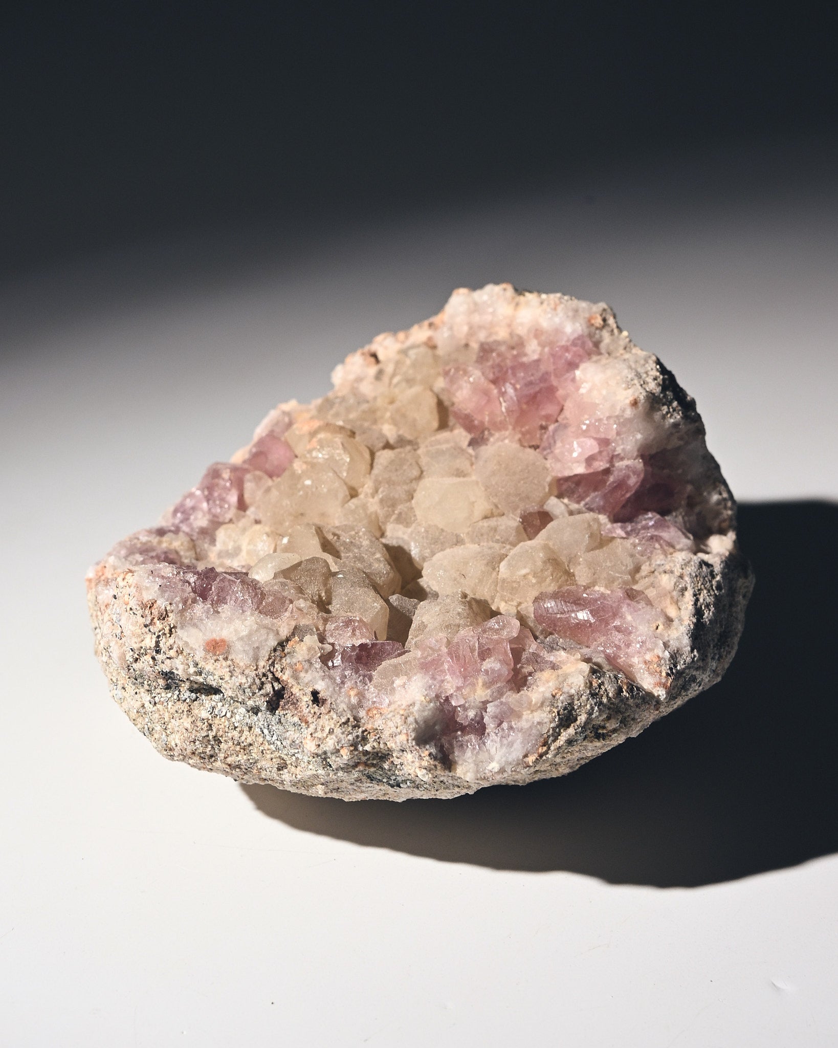 Natural Pink Amethyst Geode - 4 Inch Healing Crystal for Meditation, Home Decor & Spiritual Gifts | Perfect for Yoga Spaces, Office Desk & Reiki Energy Work
