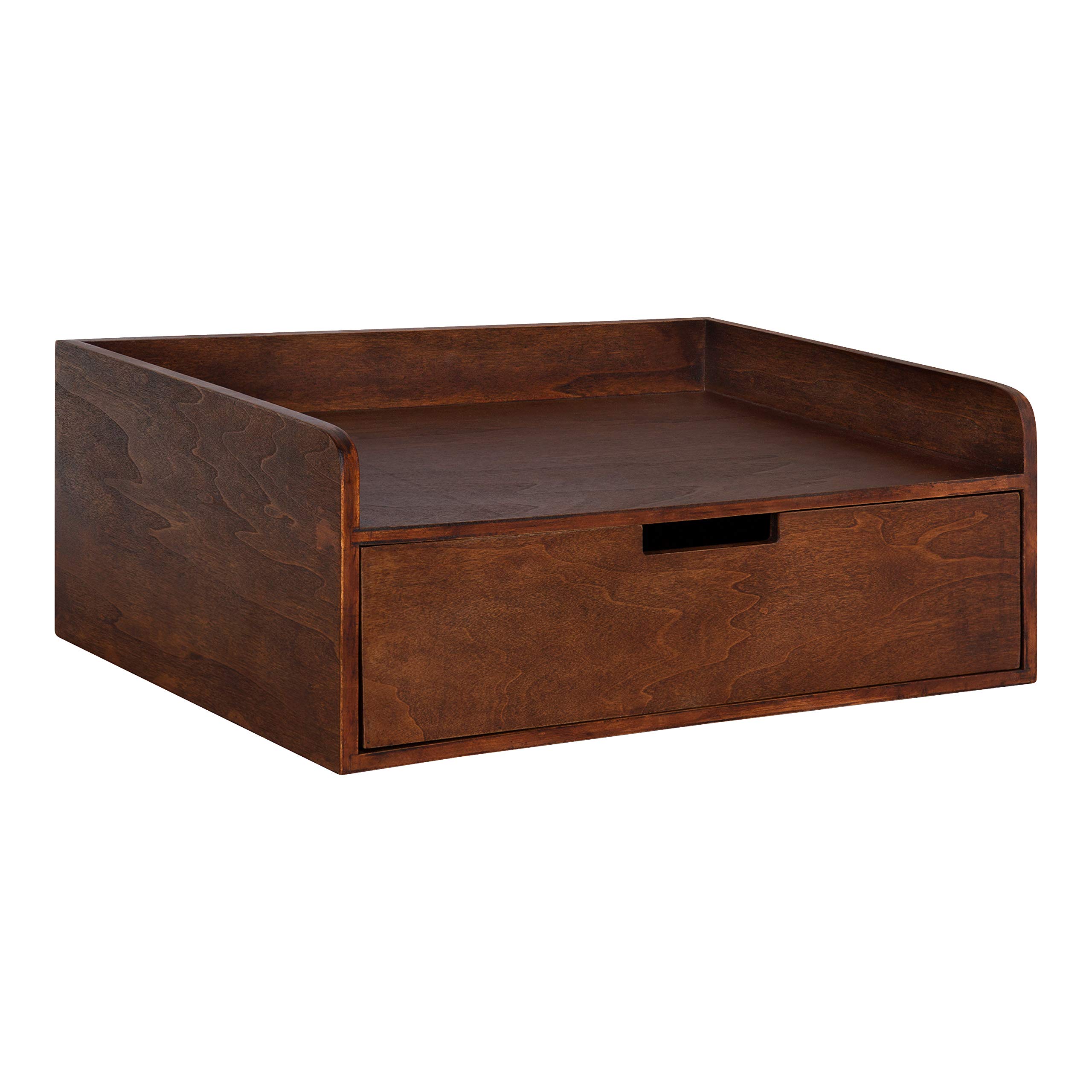 Kate and Laurel Kitt Modern Floating Wall Shelf Side Table with Drawer - 18