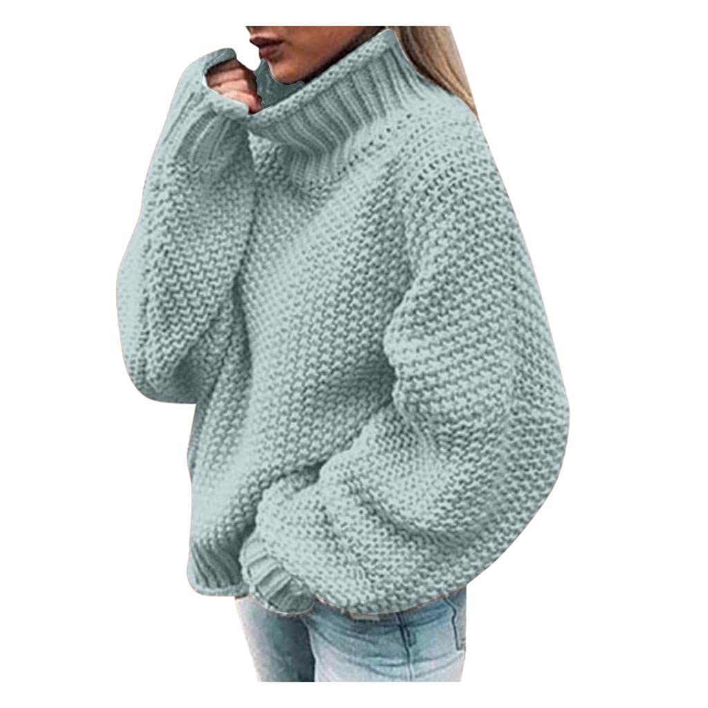 Women's Chunky Cable Knit Turtleneck Sweater - Oversized Long Sleeve Pullover Jumper for Fall & Winter | Cozy Casual Wear, Office Outfits, Holiday Fashion