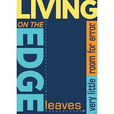 Argus® Poster: Living On The Edge - Premium Wall Art for Modern Home & Office Decor - Perfect for Living Rooms, Bedrooms & Workspaces