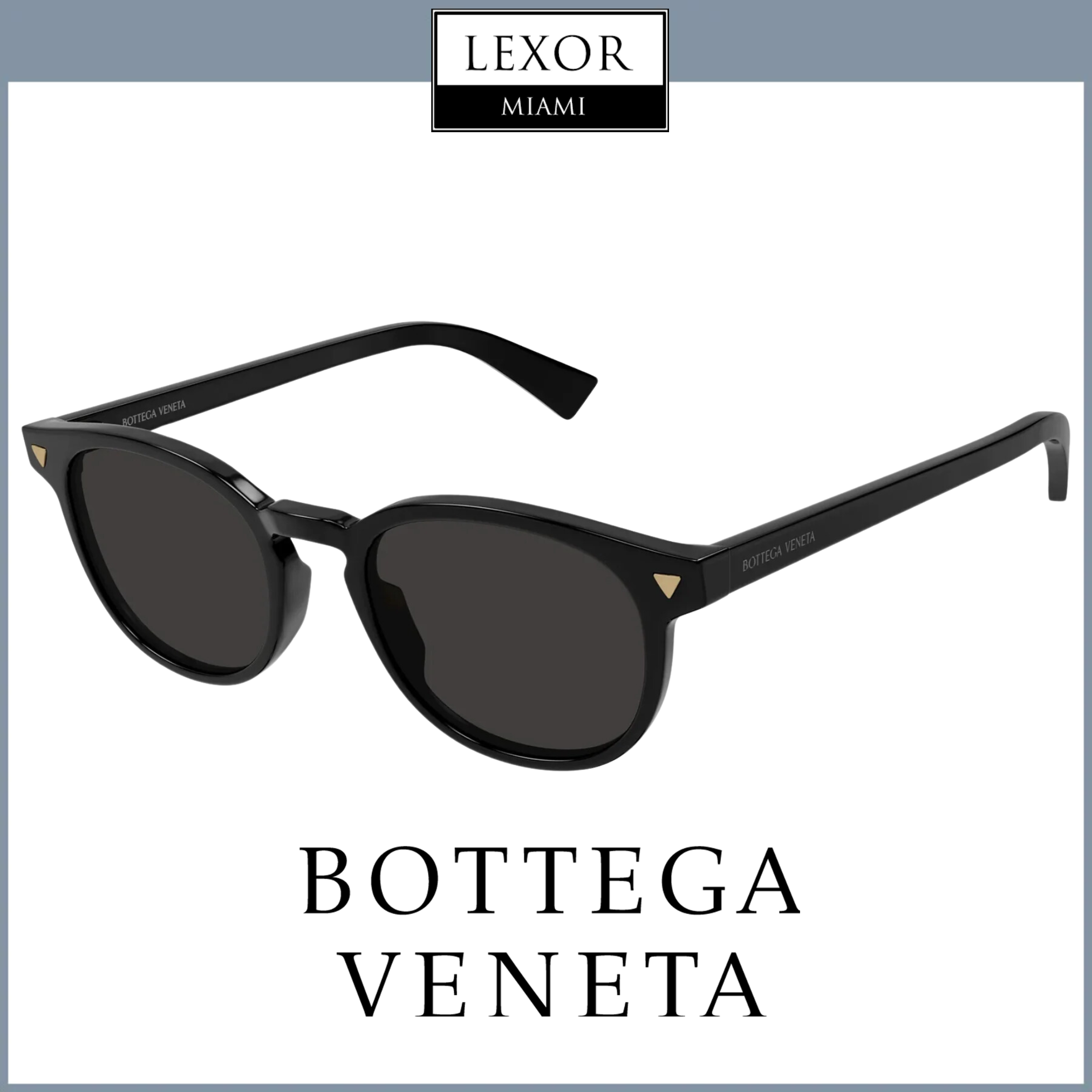 Bottega Veneta BV1253S 001 50mm Sunglasses for Men - Luxury Polarized UV Protection Shades for Driving, Travel & Outdoor Activities
