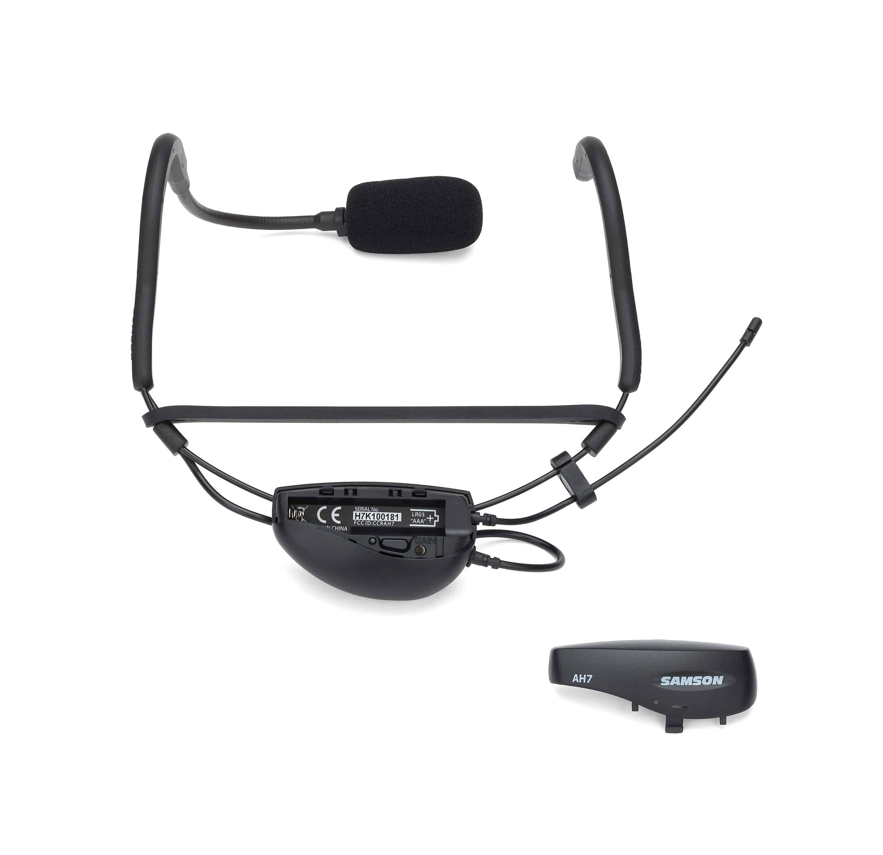 Samson AirLine 77 AH7 Wireless Headset with Transmitter - Professional Studio Headphones for DJs & Musicians | Perfect for Live Performances & Recording Sessions