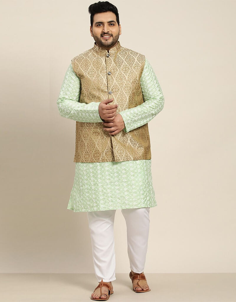 Beryl Green Kurta Silk Blend Pants for Women - Comfortable & Stylish Ethnic Wear for Festivals, Parties, and Casual Outings