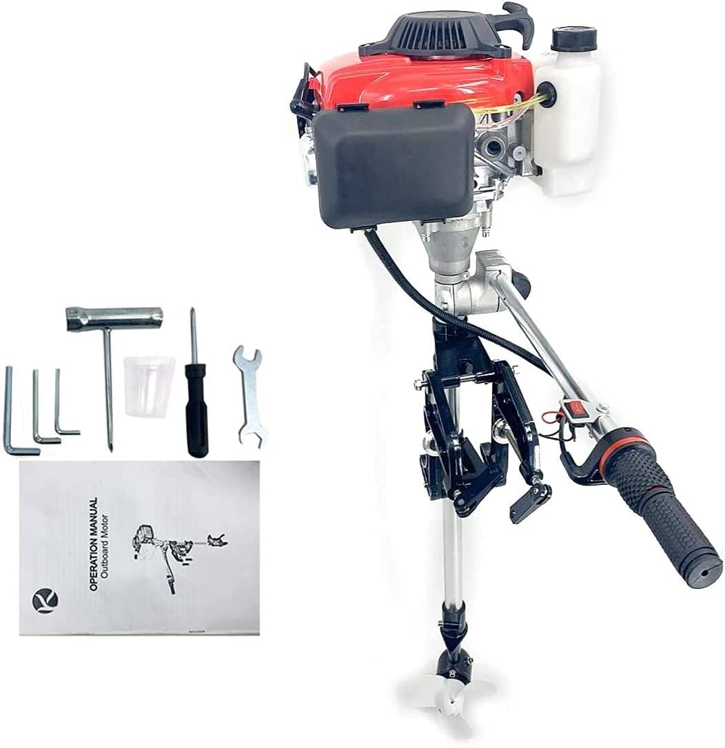 52CC 4HP 4-Stroke Heavy Duty Outboard Motor - Powerful Boat Engine for Fishing, Boating & Marine Activities