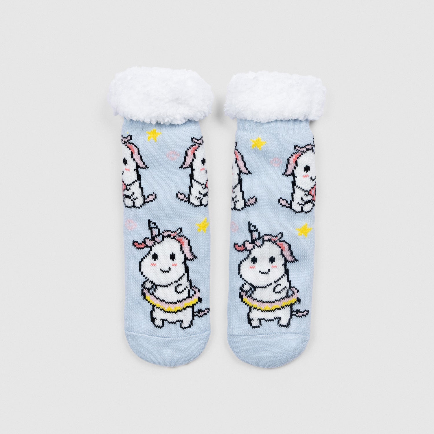 Cozy Unicorn Sherpa Socks for Women - Soft Warm Fuzzy Winter Slipper Socks - Perfect for Christmas Gifts, Lounge Wear & Cold Weather Comfort