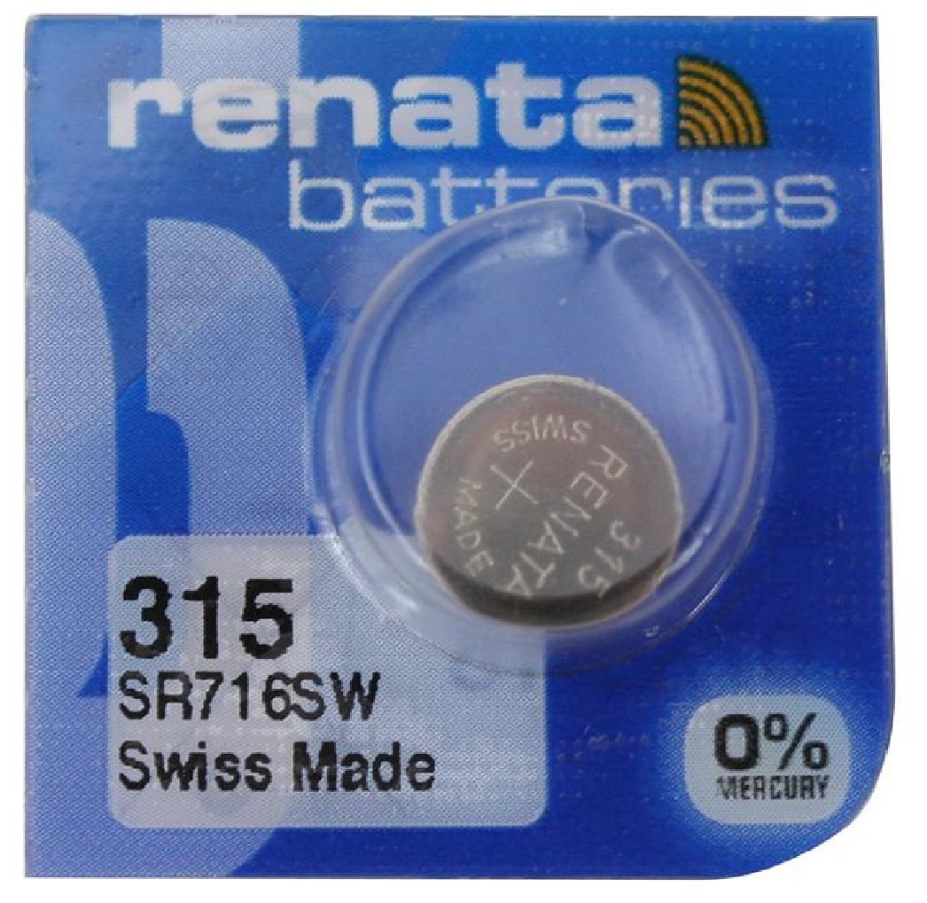 Renata 315 SR716SW Silver Oxide Watch Battery 10 Pack - Long-Lasting Power for Watches, Calculators & Medical Devices